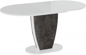 Стол обеденный «Монреаль» Тип 1 (Белый глянец/Моод темный) в Заринске - zarinsk.katalogmebeli.com | фото 2