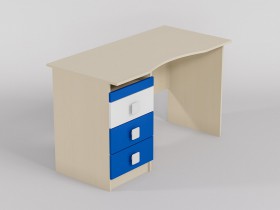 Стол (столешница с выемкой) Скай люкс (Синий/Белый/корпус Клен) в Заринске - zarinsk.katalogmebeli.com | фото