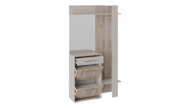 Шкаф для одежды «Нуар» тип 1 Фон серый/Дуб сонома в Заринске - zarinsk.katalogmebeli.com | фото 3