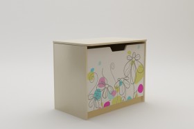 Ящик для игрушек Флёр (Белый/корпус Клен) в Заринске - zarinsk.katalogmebeli.com | фото